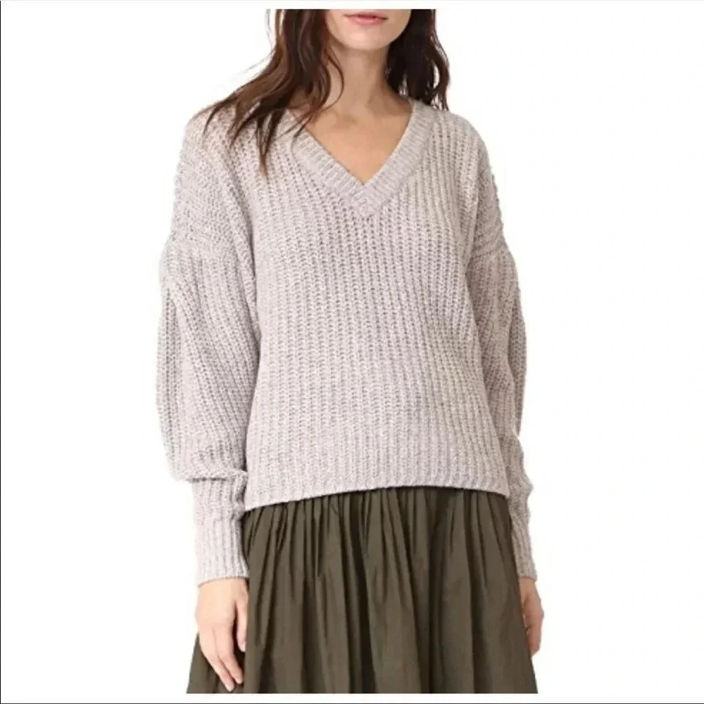 MADEWELL Pleat-Sleeve Pullover Sweater Size XS